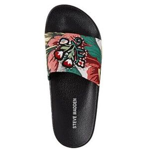 Steve Madden floral slides sz 9